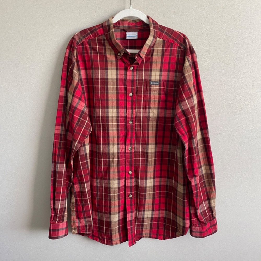Columbia Rapid Rivers Long Sleeve Button Down Shirt - Size Large Tall